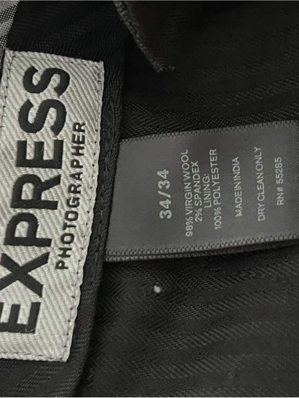 Express Men's Dark Charcoal Tailored Dress Vest and pants